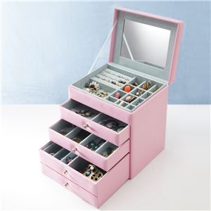ジュエリーボックス アクセサリーケース ジュエリーケース COFFRET〔コフレ〕ジュエリーBOX ピンク 