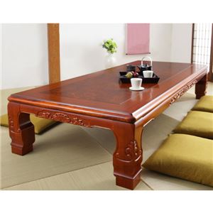 和調継脚こたつ 150×90cm 家具調 こたつ 5尺長方形 紫檀調 