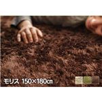 選べる！とろけるふわもこラグ 【モリス】 150×180cm ラグ 長方形  ブラウン 