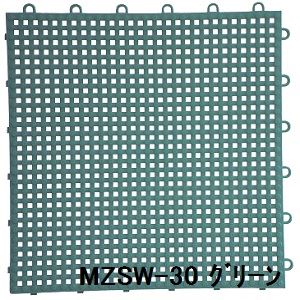水廻りフロアー サワーチェッカー MZSW-30 16枚セット 色 グリーン サイズ 厚13mm×タテ300mm×ヨコ300mm／枚 16枚セット寸法（1200mm×1200mm） 【日本製】