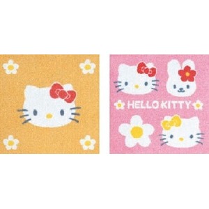 ハロー・キティ パネルカーペット AKH1-SET 2柄1セット サイズ40ｃｍ×40ｃｍ 【防ダニ・洗える(ウォッシャブル)】 【日本製】
