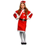 【クリスマスコスプレ 衣装】P×P ガールズサンタクロース サンタコスプレ子供用 ワンピース＆肩がけ （5 - 7才向け）