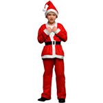 【クリスマスコスプレ 衣装 まとめ買い5着セット】P×P ボーイズサンタクロース サンタコスプレ子供用 ジャケット＆パンツ （3 - 5才向け）