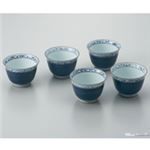 日光陶器店 反り方煎茶碗 桔梗 5客セット