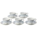 ノリタケカンパニーリミテッド コーヒー碗皿 レースウッド 5客セット