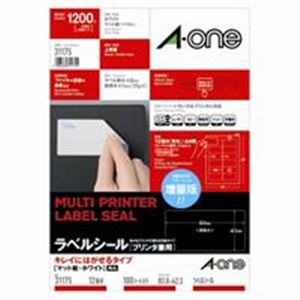 エーワン 再剥離ラベルシールA4 31175 12面100枚