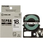 キングジム テプラ PROテープ SS18K-20 白に黒字 18mm 20個