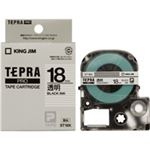 キングジム テプラ PROテープ ST18K-20 透明に黒字 18mm 20個