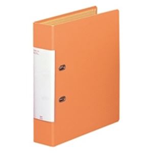 LIHITLAB D型リングファイル G2250-4 A4S 橙 10冊