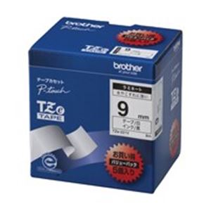 ブラザー工業(BROTHER) 文字テープ TZe-221V白に黒文字 9mm 5個