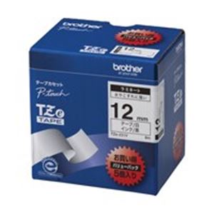 ブラザー工業(BROTHER) 文字テープ TZe-231V白に黒文字 12mm 5個