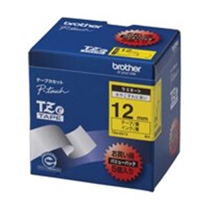 ブラザー工業(BROTHER) 文字テープ TZe-631V黄に黒文字 12mm 5個