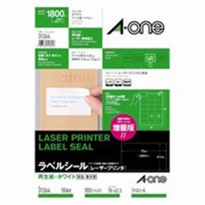 エーワン レーザーラベル再生紙 31364 A4／18面 100枚