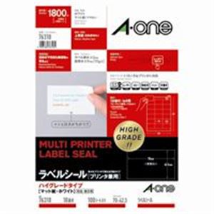 エーワン ラベルシールA4ハイグレード18面100枚76318