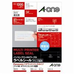 エーワン PC＆WPラベル 28312 A4 100枚 パナ