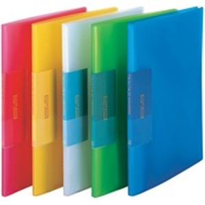 （まとめ買い）ビュートン スリムクリヤーブック クリアブック20P FCB-A4-20C 青 【×10セット】