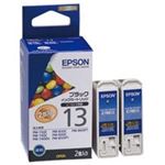 （まとめ買い）エプソン EPSON インクカートリッジ IC1BK13W 黒 2個 【×3セット】