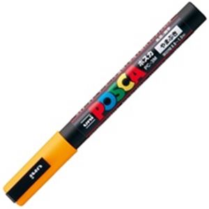 （まとめ買い）三菱鉛筆 ポスカ PC-3M.3 細字 山吹 【×20セット】