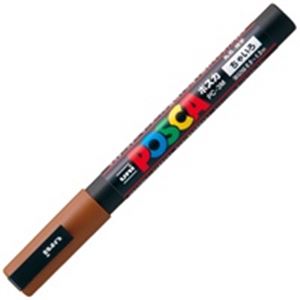 （まとめ買い）三菱鉛筆 ポスカ PC-3M.21 細字 茶 【×20セット】