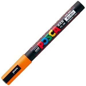 （まとめ買い）三菱鉛筆 ポスカ PC-3M.4 細字 橙 【×20セット】