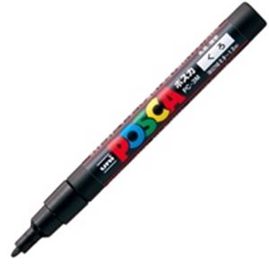 （まとめ買い）三菱鉛筆 ポスカ PC-3M.24 細字 黒 【×20セット】