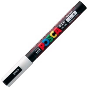 （まとめ買い）三菱鉛筆 ポスカ PC-3M.1 細字 白 【×20セット】