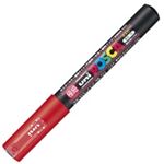 （まとめ買い）三菱鉛筆 ポスカ PC-1M.15 極細 赤 【×20セット】