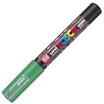 （まとめ買い）三菱鉛筆 ポスカ PC-1M.6 極細 緑 【×20セット】
