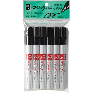 （まとめ買い）寺西化学工業 マジックインキ M500-T1-6P 細書 黒 6本 【×5セット】
