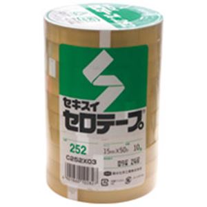 （まとめ買い）セキスイ セキスイセロテープ 252 15mmx50m 10巻 【×3セット】