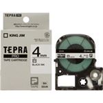 （まとめ買い）キングジム テプラPROテープ SS4K 白に黒文字 4mm 【×5セット】