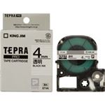 （まとめ買い）キングジム テプラPROテープ ST4K 透明に黒文字 4mm 【×5セット】
