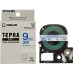 （まとめ買い）キングジム テプラPROテープ ST9B 透明に青文字 9mm 【×5セット】
