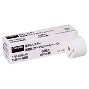 （まとめ買い）カシオ CASIO レジ用サーマルロール紙 TRP-5880X5 5巻 【×3セット】