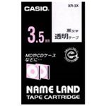 （まとめ買い）カシオ CASIO 透明テープ XR-3X 透明に黒文字 3.5mm 【×5セット】