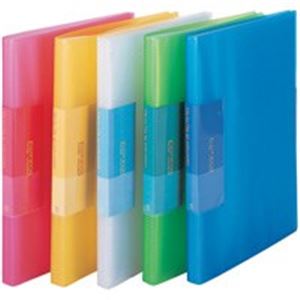 （まとめ買い）ビュートン スリムクリヤーブック クリアブック40P FCB-A4-40C 赤 【×10セット】