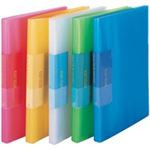 （まとめ買い）ビュートン スリムクリヤーブック クリアブック40P FCB-A4-40C 青 【×10セット】