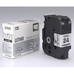 （まとめ買い）マックス 文字テープ LM-L524BM 艶消銀に黒文字 24mm 【×3セット】
