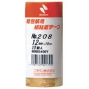 （まとめ買い）ニチバン 紙粘着テープ 208-12 12mm×18m 10巻 【×5セット】