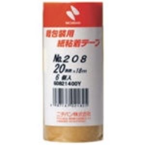 （まとめ買い）ニチバン 紙粘着テープ 208-20 20mm×18m 6巻 【×5セット】