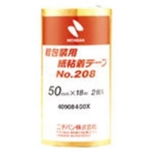 （まとめ買い）ニチバン 紙粘着テープ 208-50 50mm×18m 2巻 【×10セット】