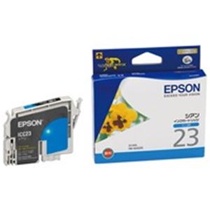 （まとめ買い）エプソン EPSON インクカートリッジ ICC23 シアン 【×4セット】