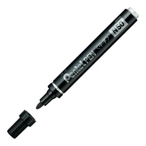 （まとめ買い）ぺんてる ぺんてるペン N50XAD 中字 黒 10本 【×3セット】