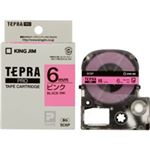（まとめ買い）キングジム テプラPROテープ SC6P 桃に黒文字 6mm 【×5セット】