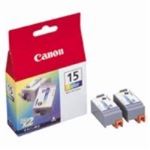 （まとめ買い）キャノン Canon インクカートリッジ BCI-15C カラー 【×3セット】