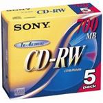 （まとめ買い）SONY ソニー CD-RW ＜700MB＞ 5CDRW700D 5枚 【×5セット】