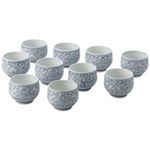 （まとめ買い）ピーアンドエス 玉湯呑み花唐草 10304 10客セット 【×2セット】