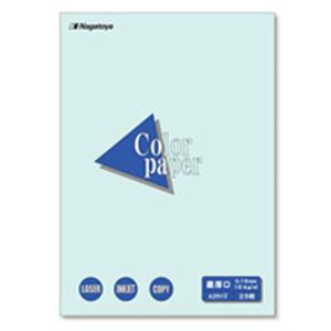 （まとめ買い）Nagatoya カラーペーパー最厚口A3 水25枚 【×10セット】