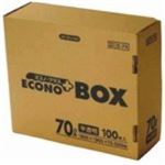 （まとめ買い）日本サニパック エコノプラスBOX E-74 半透明 70L 100枚 【×3セット】