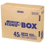（まとめ買い）日本サニパック エコノプラスBOX E-44 半透明 45L 100枚 【×5セット】
